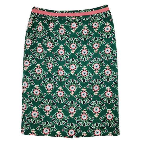 Boden Dresses & Skirts - Boden Green & White Colorful Floral Skirt Women’s Size 6 New NWOT